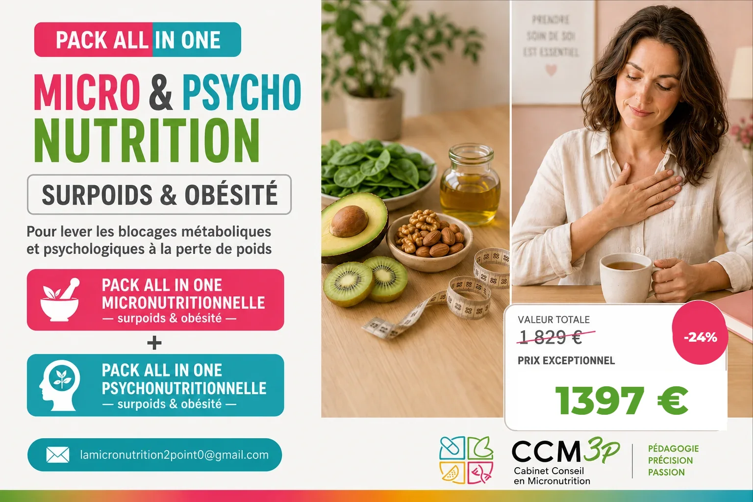 ALL-IN-ONE PACK – Micronutritional and psychonutritional management of overweight and obesity
